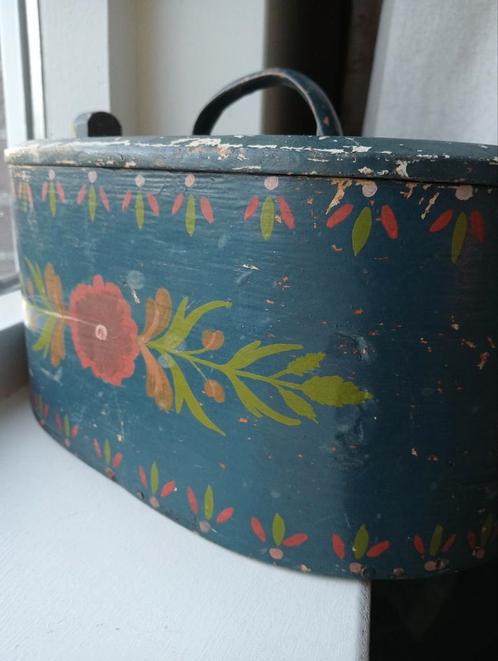 antieke Zweedse houten gebogen box Bentwood box Tine, Antiek en Kunst, Antiek | Woonaccessoires, Ophalen of Verzenden