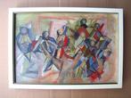 Modern schilderij Kubistisch - niet gesigneerd, Antiek en Kunst, Kunst | Schilderijen | Modern, Ophalen of Verzenden