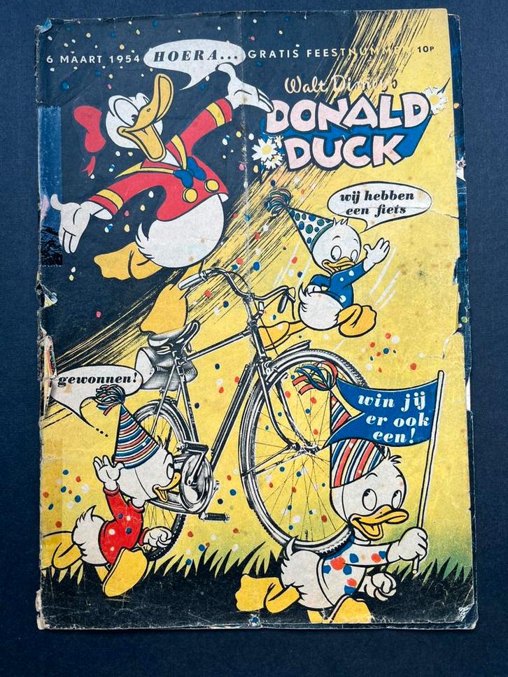 Donald Duck 1954 10B Zeldzame Misdruk, Boeken, Strips | Comics, Gelezen, Eén comic, Europa, Ophalen of Verzenden