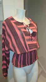 Nieuwe blouse 36 S Cecilie Copenhagen roze zwart / antraciet, Cecilie Copenhagen, Nieuw, Ophalen of Verzenden, Roze