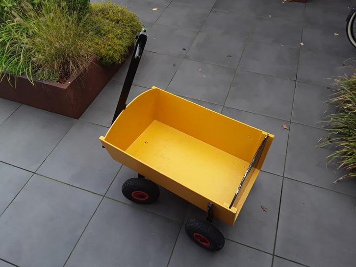 Houten bolderkar op luchtbanden., Caravans en Kamperen, Bolderkarren, Gebruikt, Ophalen