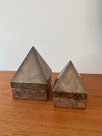 Vintage metalen doosjes piramidevorm, Ophalen of Verzenden