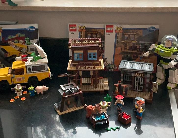 Lego toy story. 7594. 7598 en 7592, Kinderen en Baby's, Speelgoed | Duplo en Lego, Zo goed als nieuw, Ophalen of Verzenden