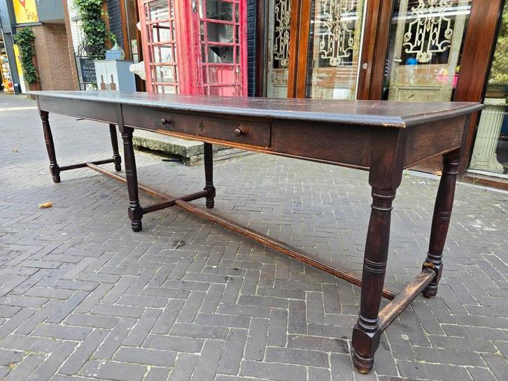 Grote bibliotheektafel | schooltafel | kloostertafel antiek, Antiek en Kunst, Antiek | Meubels | Tafels, Ophalen of Verzenden