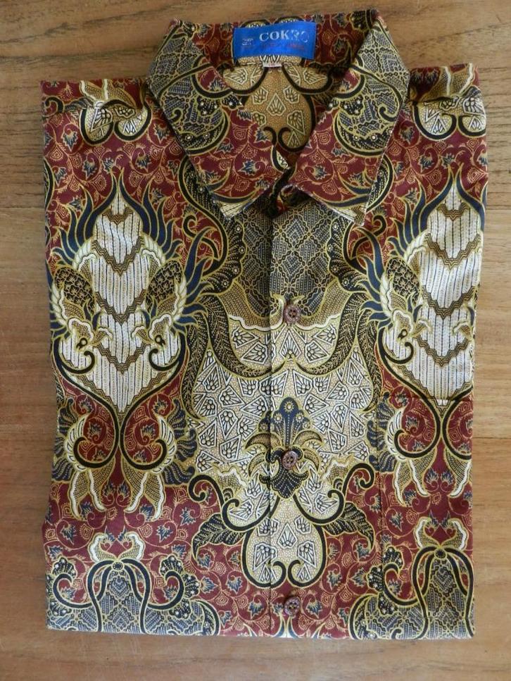 Oude vintage batik blouse Indonesië Cokro heren shirt, Antiek en Kunst, Antiek | Kleding en Accessoires, Heren, Ophalen of Verzenden