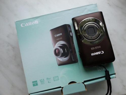 Canon Ixus 105 in Canon doos / Canon leren tasje / 8GB kaart, Audio, Tv en Foto, Fotocamera's Digitaal, Zo goed als nieuw, Canon