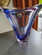 Kristal vaas paars-blauwe gloed Crystal Maastricht Holland, Antiek en Kunst, Antiek | Glas en Kristal, Ophalen of Verzenden