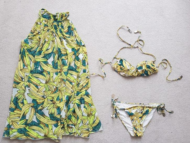 Bananen tropisch bikini maat 38 setje strand jurk maat xs s, Kleding | Dames, Badmode en Zwemkleding, Zo goed als nieuw, Bikini