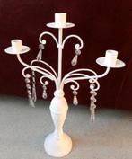 Kandelaar met kristallen hangers, Antiek en Kunst, Ophalen of Verzenden, Overige materialen