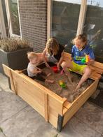 Zandbak met klep en zitbank, Kinderen en Baby's, Speelgoed | Buiten | Zandbakken, Ophalen, Gebruikt