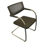 Vitra Visavis Slede Vergaderstoel Zwart Chroom