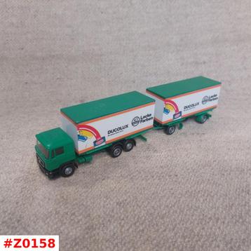 MAN vrachtwagen + aanhanger DUCOLUX Lacke Farben Herpa 1:87  beschikbaar voor biedingen