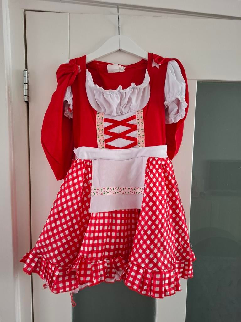 Roodkapje kostuum, Kinderen en Baby's, Carnavalskleding en Verkleedspullen, Ophalen of Verzenden, Gebruikt, 104 of kleiner, Meisje