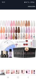 Gelpoly nails/acrylnagels set, Softcase, Overige kleuren, Ophalen of Verzenden, Zo goed als nieuw