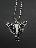 Gothic Mot Ketting - RVS - Handgemaakt, Zwart, 3845gh, Starjewelleryshop@hotmail.com, Nieuw