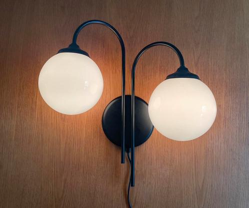 Vintage Art Deco Steinhauer bollenlampen - jaren 70 design, Huis en Inrichting, Lampen | Wandlampen, Zo goed als nieuw, Glas, Metaal