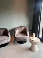Draaistoelen fauteuil  velours grijs/groen nieuw!, Huis en Inrichting, Fauteuils, Ophalen, Nieuw, 50 tot 75 cm
