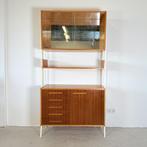 Wandsysteem/ modulaire kast, František Jirák, Gebruikt, Ophalen of Verzenden, Minder dan 150 cm, Glas