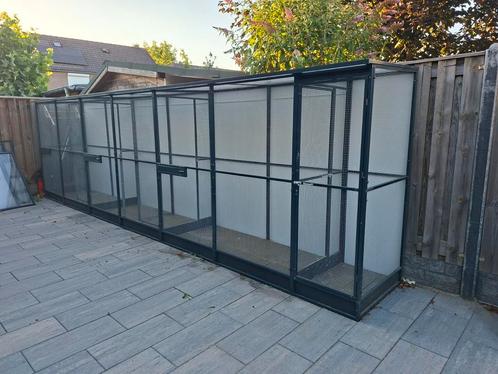 Aluminium antraciet voiliere,voliere, Dieren en Toebehoren, Vogels | Hokken en Kooien, Zo goed als nieuw, Volière, Aluminium, Ophalen
