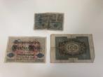 B582 Oude Duitse Marken Biljetten 5 50 100 Mark Duitsland, Postzegels en Munten, Bankbiljetten | Europa | Niet-Eurobiljetten, Setje