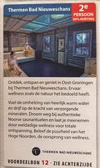 Kortingsbon 25% korting pp Thermen Bad Nieuweschans, max 4 p, Tickets en Kaartjes, Kortingsbon, Overige typen