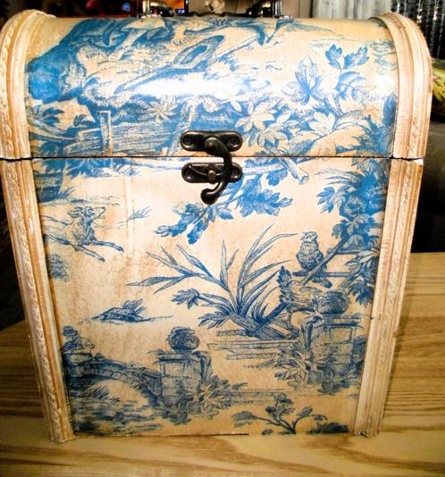 Franse antieke kist/tas, Huis en Inrichting, Woonaccessoires | Kisten, Gebruikt, Minder dan 50 cm, Minder dan 50 cm, 50 tot 100 cm