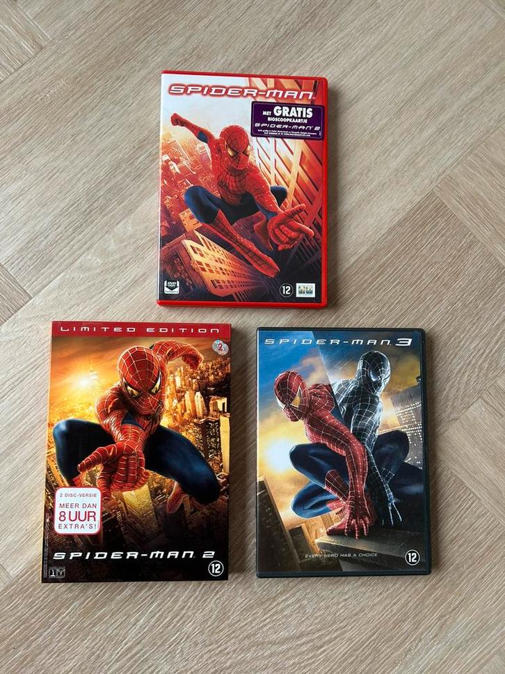 3x Spiderman DVDs, Cd's en Dvd's, Dvd's | Actie, Gebruikt, Vanaf 12 jaar, Ophalen of Verzenden