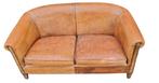 Stoere schapenleren bank licht bruin + BEZORGING GRATIS, Gebruikt, 150 tot 200 cm, Chesterfield, Ophalen of Verzenden