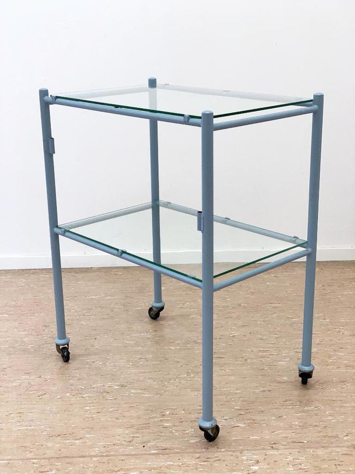 Vintage mid-century plantentafel bijzettafel industrieel, Huis en Inrichting, Woonaccessoires | Overige, Gebruikt, Ophalen