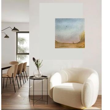 Aquarel ‘Begroeide Woestijn’ van Hans (1985) beschikbaar voor biedingen