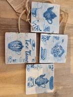 Delfts Blauwe Houten Onderzetters - 4 stuks, Ophalen of Verzenden, Nieuw, Vierkant, Hout