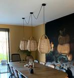 Drie light & living hanglampen., Huis en Inrichting, Lampen | Hanglampen, Ophalen, Zo goed als nieuw, Hout, Minder dan 50 cm