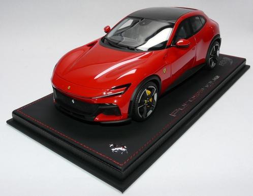 Ferrari Purosangue Rood met Carbon Dak 1:18 P18219BCF BBR, Hobby en Vrije tijd, Modelauto's | 1:18, Nieuw, Auto, Overige merken