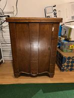 Antieke Köhler trapnaaimachine in houten kast, Antiek en Kunst, Ophalen