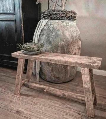 ~Stoer Sober Landelijk Houten Bankje~ beschikbaar voor biedingen