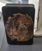 Antiek Frans papier maché doosje met portretje, Antiek en Kunst, Ophalen of Verzenden