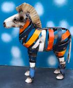 Zebrapad. Metaal. Gemaakt van 'Metaalschroot'. 29/32 cm, Antiek en Kunst, Curiosa en Brocante, Ophalen
