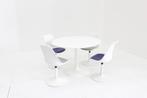 Vintage eetkamer stoelen en tafel set space age, Huis en Inrichting, Tafels | Eettafels, 100 tot 150 cm, 100 tot 150 cm, Kunststof