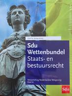 SDU Wettenbundel Staats- en Bestuursrecht, Boeken, Verzenden, Alpha, Nieuw, HBO