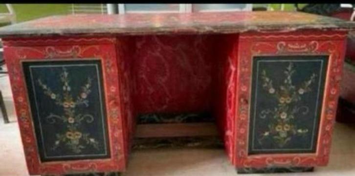 Antiek Hindelooper Kinderbureautje ca. 1943, Antiek en Kunst, Curiosa en Brocante, Ophalen