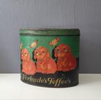 Grote oude blikken kruidenierstrommel Verkade's Toffee's, Ophalen of Verzenden, Gebruikt, Verkade