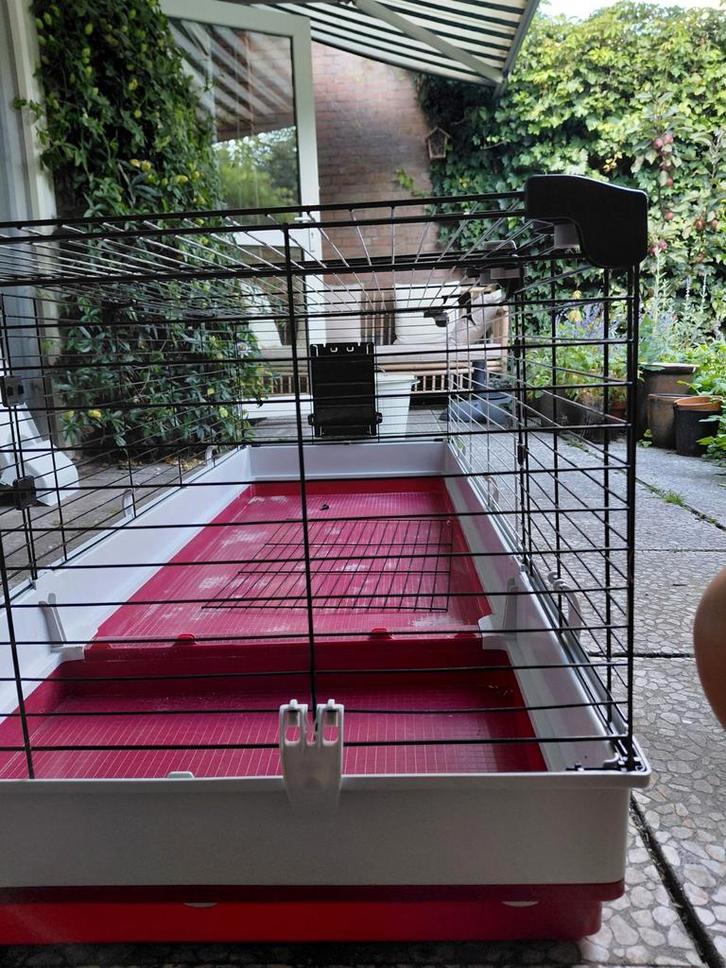 Konijnen/caviahok in goede staat met toebehoren, Dieren en Toebehoren, Knaagdieren en Konijnen | Hokken en Kooien, Zo goed als nieuw