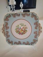 Foley bone china bord.  Met blauwe en gouden rand., Antiek en Kunst, Antiek | Porselein, Ophalen of Verzenden