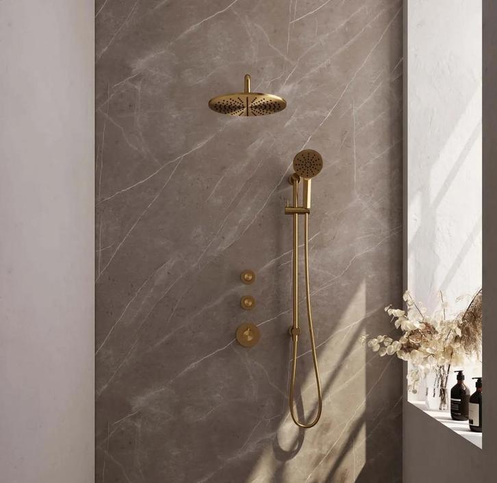 Brauer Gold Edition complete inbouw regendouche, Doe-het-zelf en Verbouw, Sanitair, Zo goed als nieuw, Douche, Ophalen of Verzenden