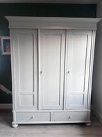 Brocante grenen linnenkast met Pure & Original verf, Huis en Inrichting, Kasten | Kledingkasten, Ophalen, Gebruikt, 100 tot 150 cm