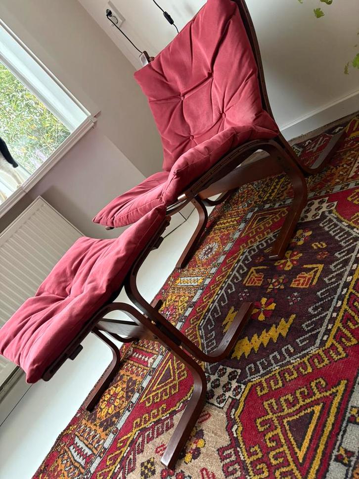 Ingmar Relling lounge chair, Huis en Inrichting, Fauteuils, Gebruikt, Hout, Stof, Ophalen