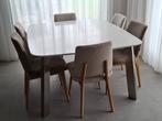 Xooon eettafel, vergadertafel wit - 1.60 x 1.35 x 77.5, Ophalen, Gebruikt, 100 tot 150 cm, Vijf personen of meer