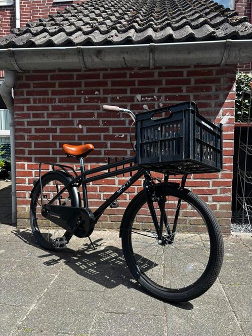 Spirit Cargo transportfiets, Mat Zwart, 22 inch, met mand, Fietsen en Brommers, Fietsen | Jongens, Zo goed als nieuw, 22 inch