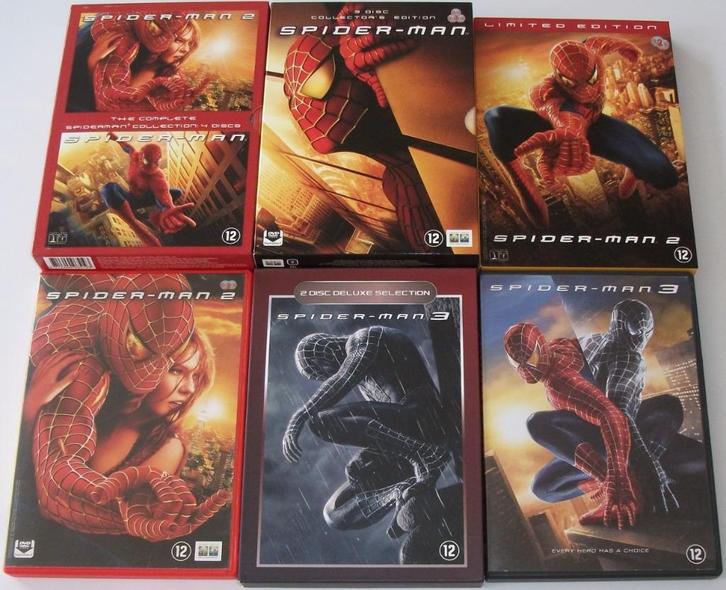 Dvd *** SPIDER-MAN *** Complete Trilogie Deel 1 + 2 + 3, Cd's en Dvd's, Dvd's | Kinderen en Jeugd, Zo goed als nieuw, Film, Avontuur