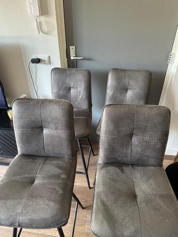 4x Barstoel/barkruk met draaisysteem beschikbaar voor biedingen